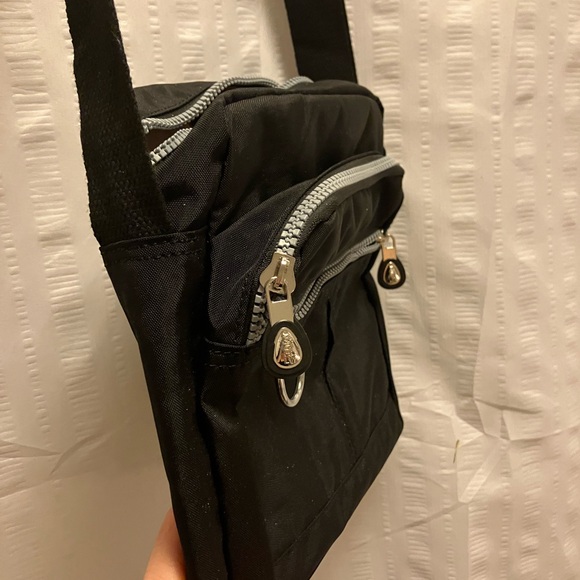 Black Crossbody Purse Bag with Pockets - Picture 5 of 7